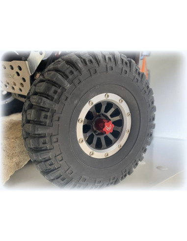 1:10 Alu. Hub Nut M4 red (4)