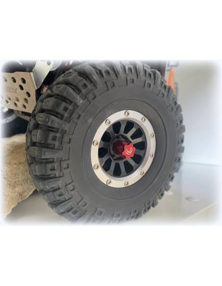 1:10 Alu. Hub Nut M4 red (4)