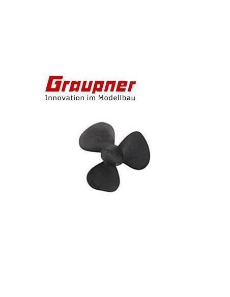 Hélice tripala M4 50mm rotación a la derecha para barco RC