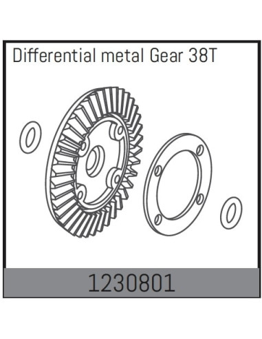 Differential Crown Gear 38T +Sealing