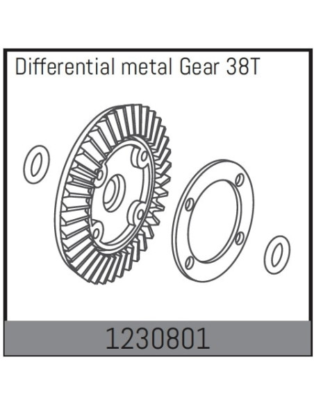 Differential Crown Gear 38T +Sealing
