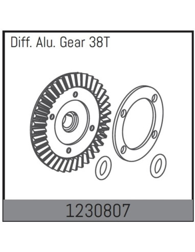 Diff.l Crown Gear 38T +Sealing BL-version