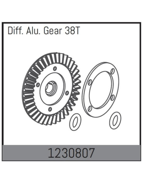 Diff.l Crown Gear 38T +Sealing BL-version