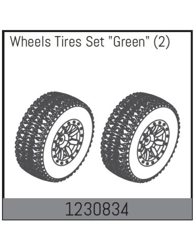 Wheel Set 110x45mm - Green