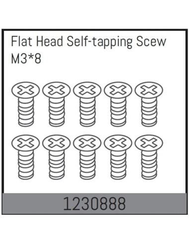 M3x8 Flat Head Self-tapping Screw Set
