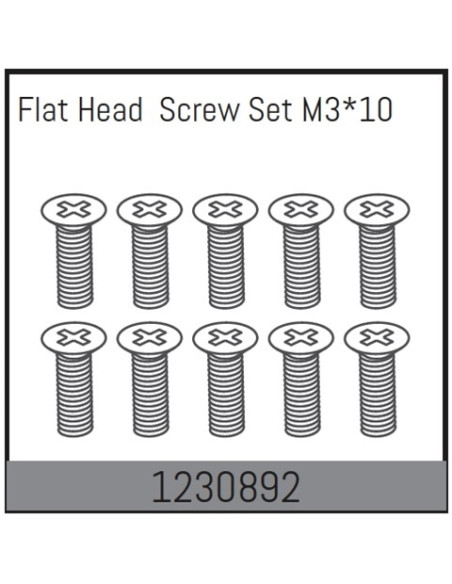 M3x10 Flat Head Screw Set