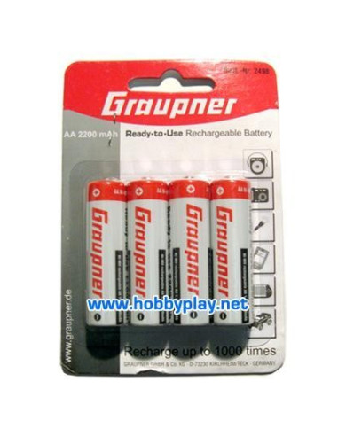 Pilas recargables AA 2200 mAh Graupner (4u)