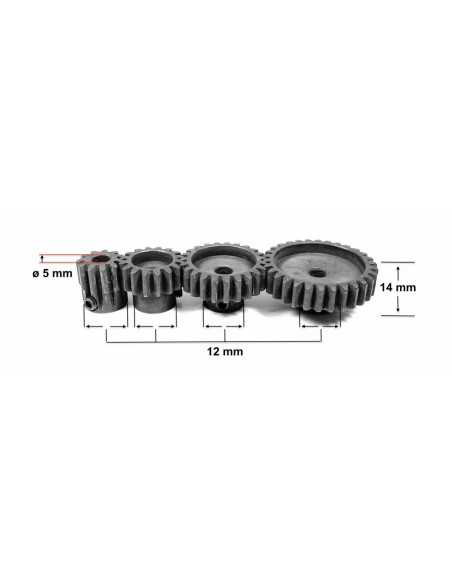 Steel Pinion Module 1.0 - 15T