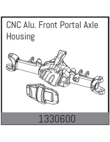 CNC Alu. Front Portal Axle Housing - Yucatan