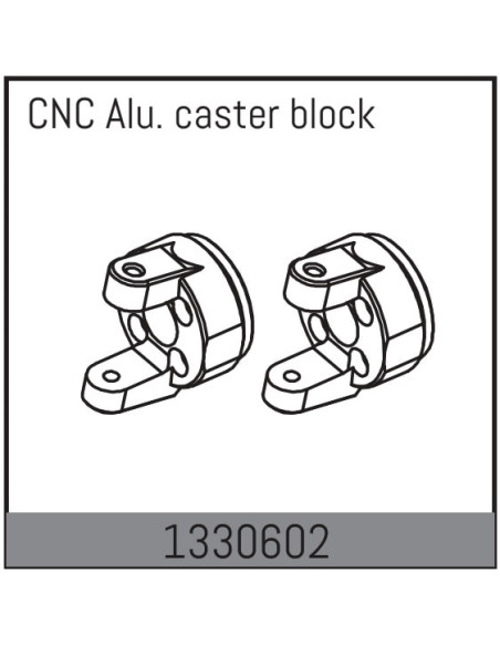 CNC Alu. Caster Block - Yucatan