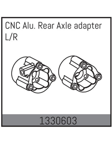 CNC Alu. Rear Axle Adapter L/R - Yucatan