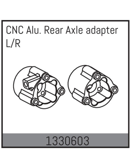 CNC Alu. Rear Axle Adapter L/R - Yucatan