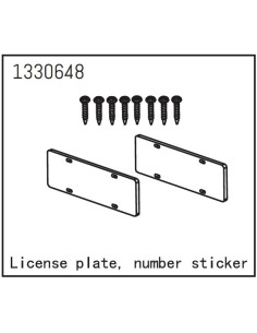 License Plate and Sticker -...