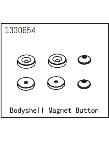 Bodyshell Magnet Button - Yucatan
