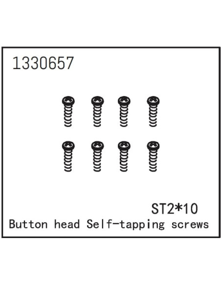 Button Head self-tapping Screws ST2x10