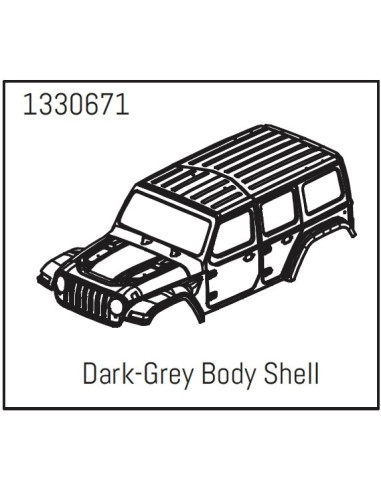 PC Body Shell Dark-Grey  - Yucatan