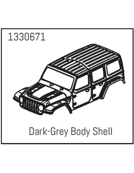 PC Body Shell Dark-Grey  - Yucatan