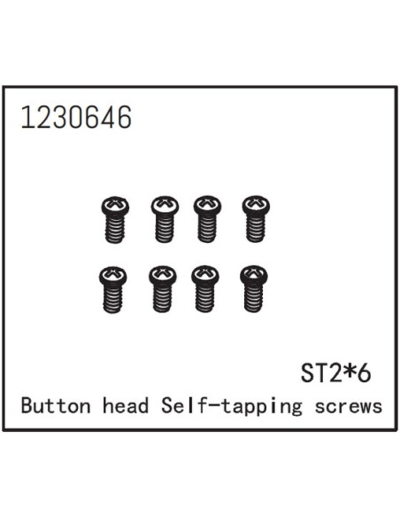 Button Head Screws - Selftapping M2*6