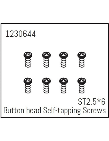 Button Head Screws - Selftapping M2.5*6