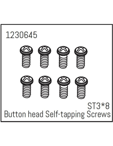 Button Head Screws - Selftapping M3*8