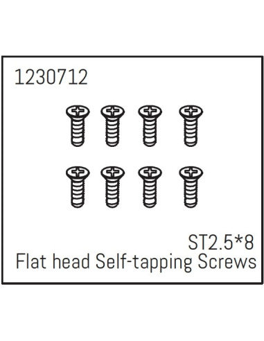Flat head Self-tapping screws ST2.5x8