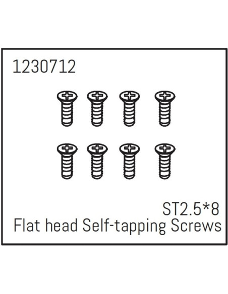 Flat head Self-tapping screws ST2.5x8