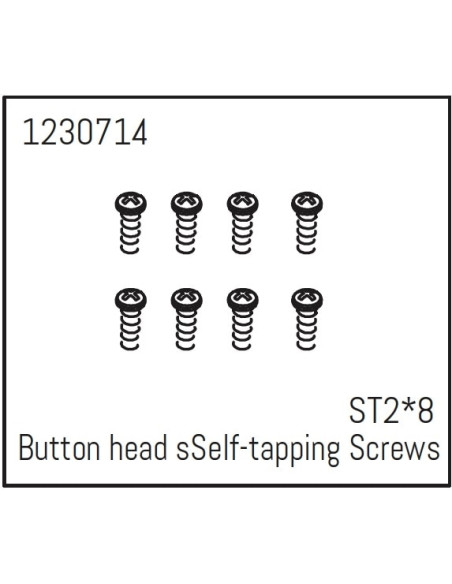 Button head Self-tapping screws ST2*8