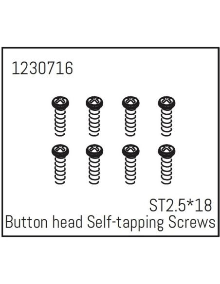 Button head Self-tapping screws ST2.5*18