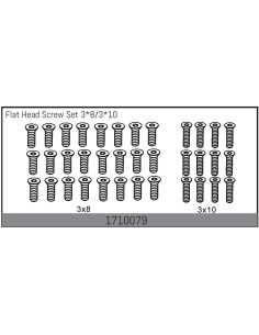 Flat Head Screw Set 3x8/3x10