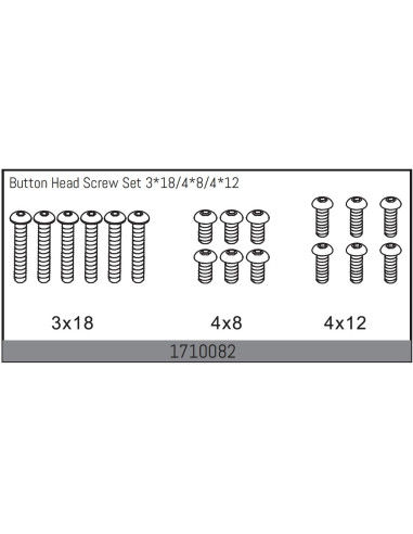 Button Head Screw Set 3x18/4*8/4x12