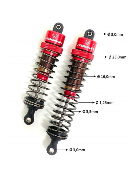 1:8 Alu. Standard Dampers 100mm