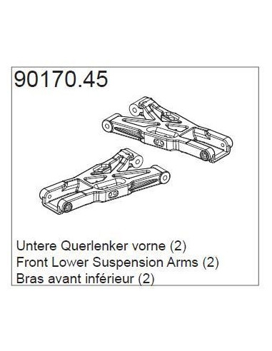 90170.45 Front lower suspension arms Flash 3.0 GM Racing (2)