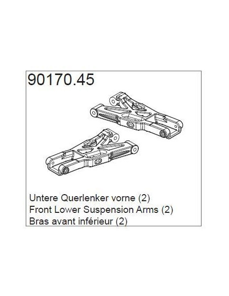 90170.45 Front lower suspension arms Flash 3.0 GM Racing (2)