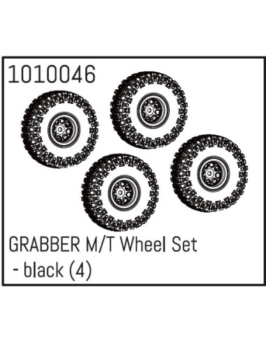 GRABBER M/T Wheel Set - black 4 un