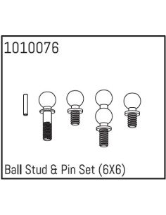 Ball Stud & Pin Set 6X6 un