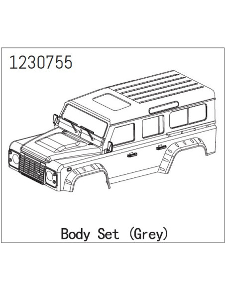 Hard Plastic Body Set (Grey) - LANDI