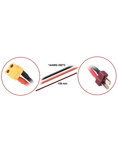 Charging Cable XT60 fits for T-plug 15cm