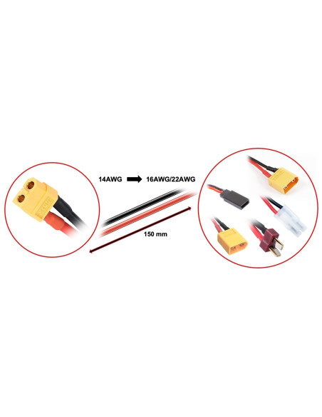 Multi Charging Cable XT60 fits for XT90, XT60, T-plug, Tam