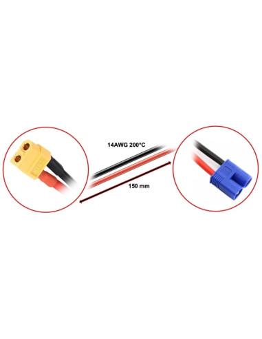 Charging Cable XT60 fits for EC3 15cm