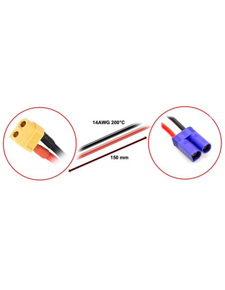 Charging Cable XT60 fits for EC5 15cm