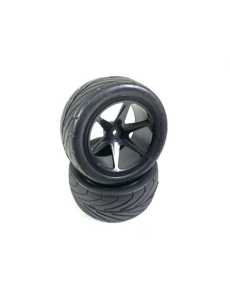 1:10 Buggy Wheel Set "6 Spoke/Street" front black (2)