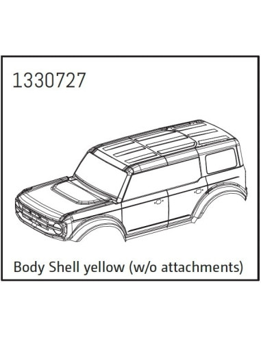 Body Shell yellow w/o attachments - BronX