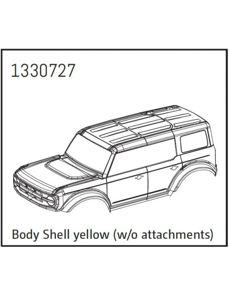 Body Shell yellow w/o attachments - BronX