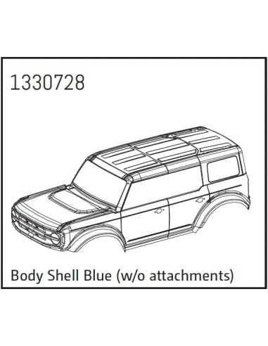 Body Shell blue w/o attachments - BronX