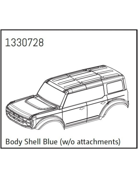 Body Shell blue w/o attachments - BronX