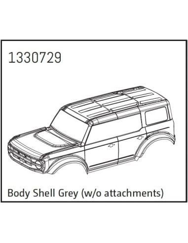 Body Shell grey w/o attachments - BronX