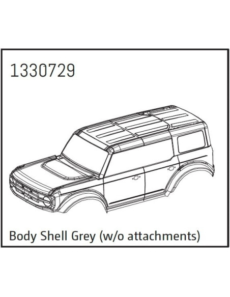 Body Shell grey w/o attachments - BronX
