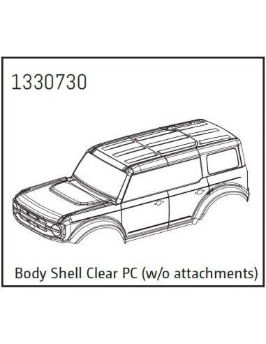 Body Shell transparent w/o attachments - BronX
