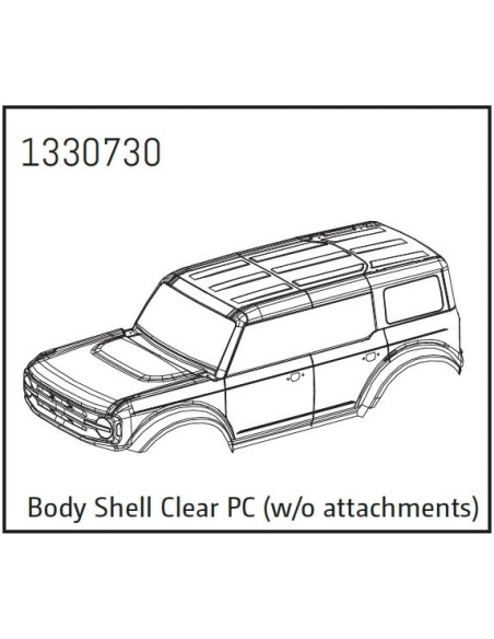 Body Shell transparent w/o attachments - BronX
