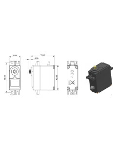 Servo "S250MH" 25kg 25T/JR... 2